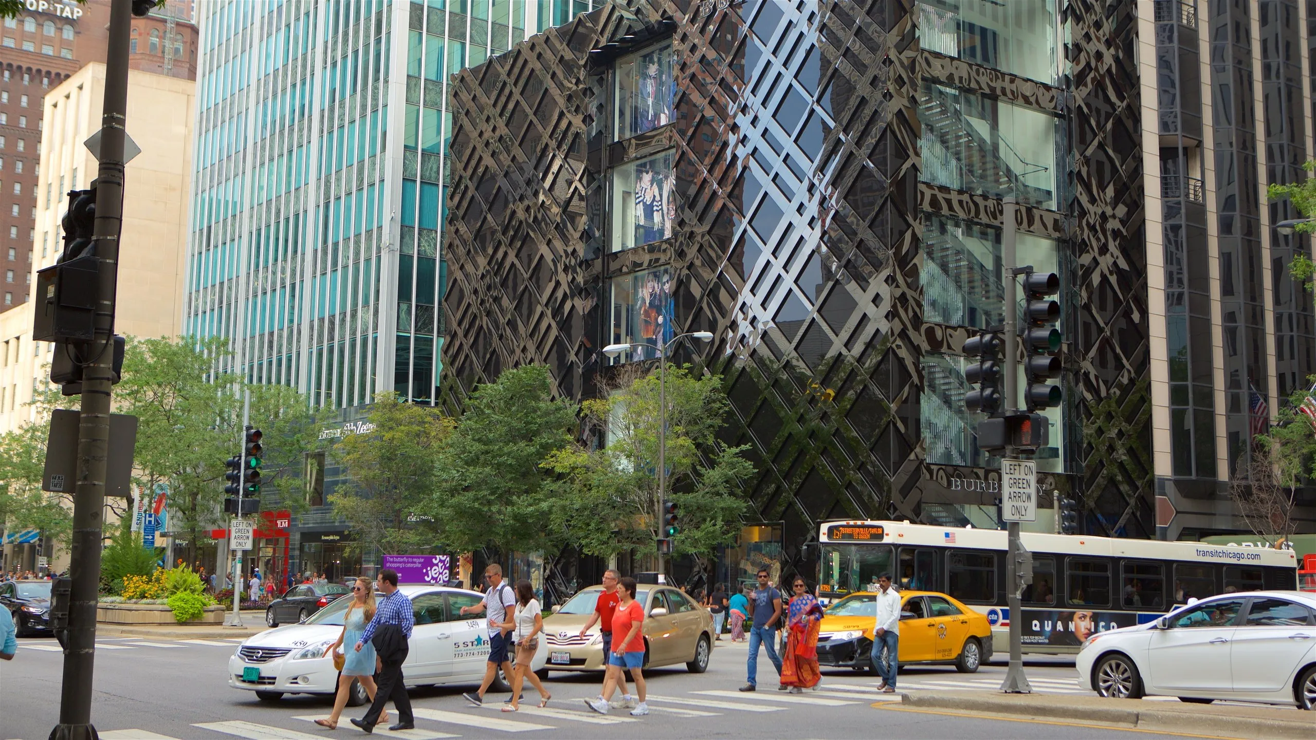 Luxury stores on the Magnificent Mile